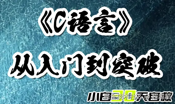 《C语言从入门到突破》小白30天自救