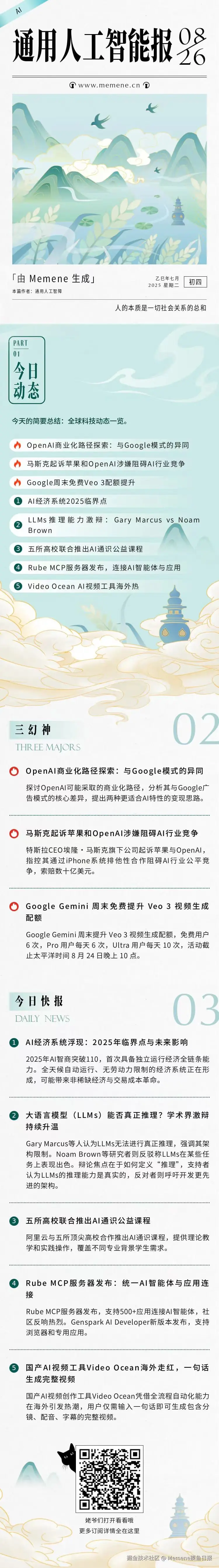 Memene摸鱼日报于2025-08-26 09:15发布的图片